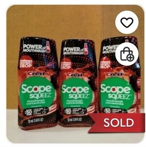 Lot of 3 Scope Squeez Mouthwash Concentrate, Cinnamint, 50mL Bottle